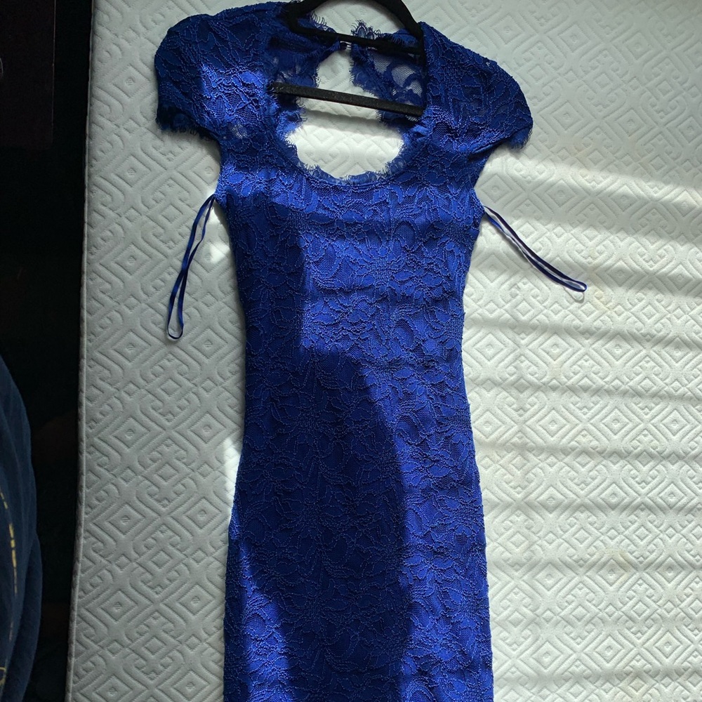 Blue mini dress